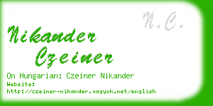nikander czeiner business card